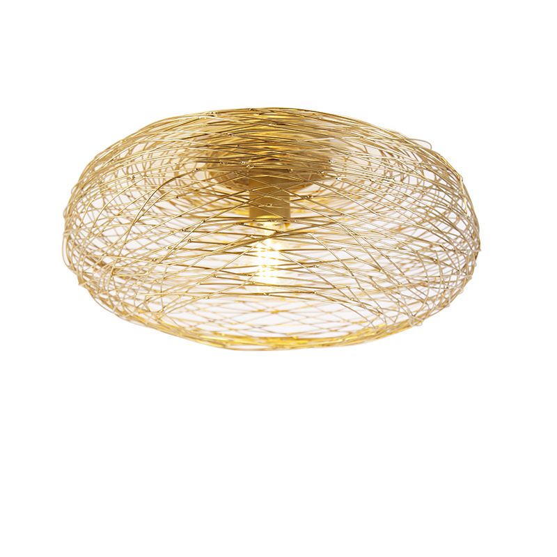 Dizajnové stropné svietidlo zlatý ovál - Sarella