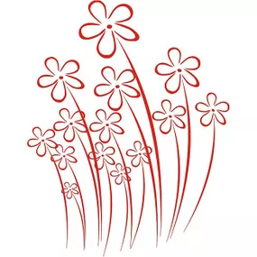 Maliarska šablóna Kvety px284