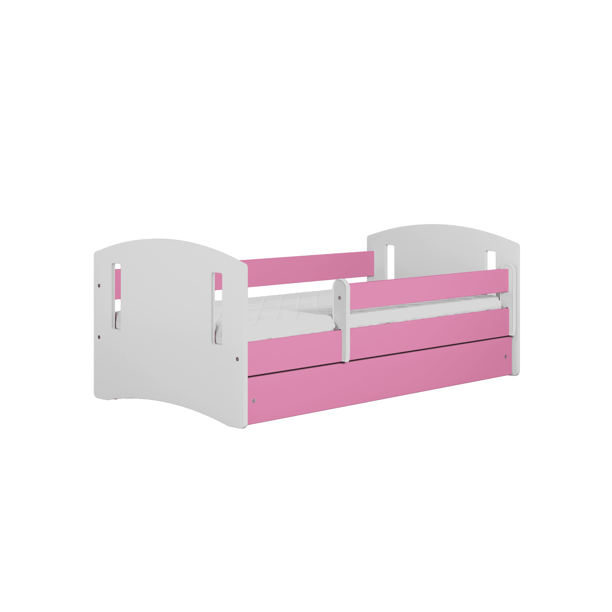 Letoss Detská posteľ CLASSIC 2 - 160/80 Ružová S matracom S uložným priestorom