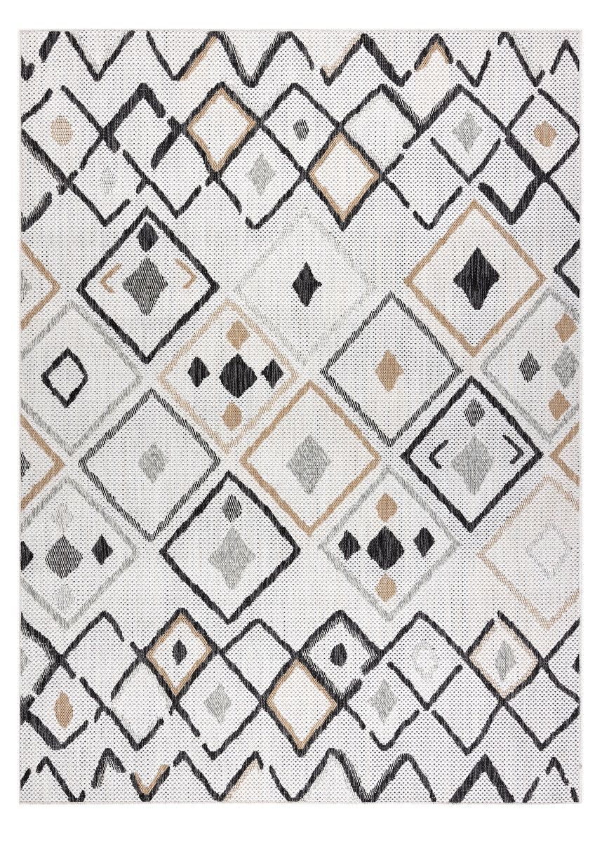 Dywany Łuszczów Kusový koberec Cooper Sisal Diamonds 22236 ecru/black - 160x220 cm