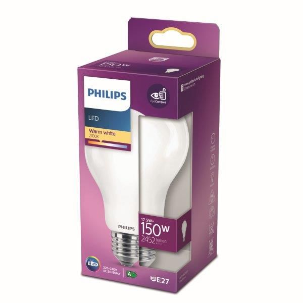 Philips 8718699764579 LED žiarovka 17,5W/150W 2452lm E27 2700K A67