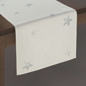 DomTextilu  Krásny vianočný béžový obrus na stôl s kamienkami  Béžová 15501-157941