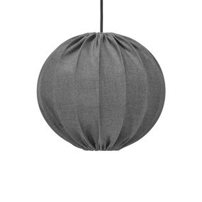 PR Home Alva závesná lampa vonkajšia, sivá Ø 40 cm, akrylová, pozinkovaná oceľ, E27, 15W