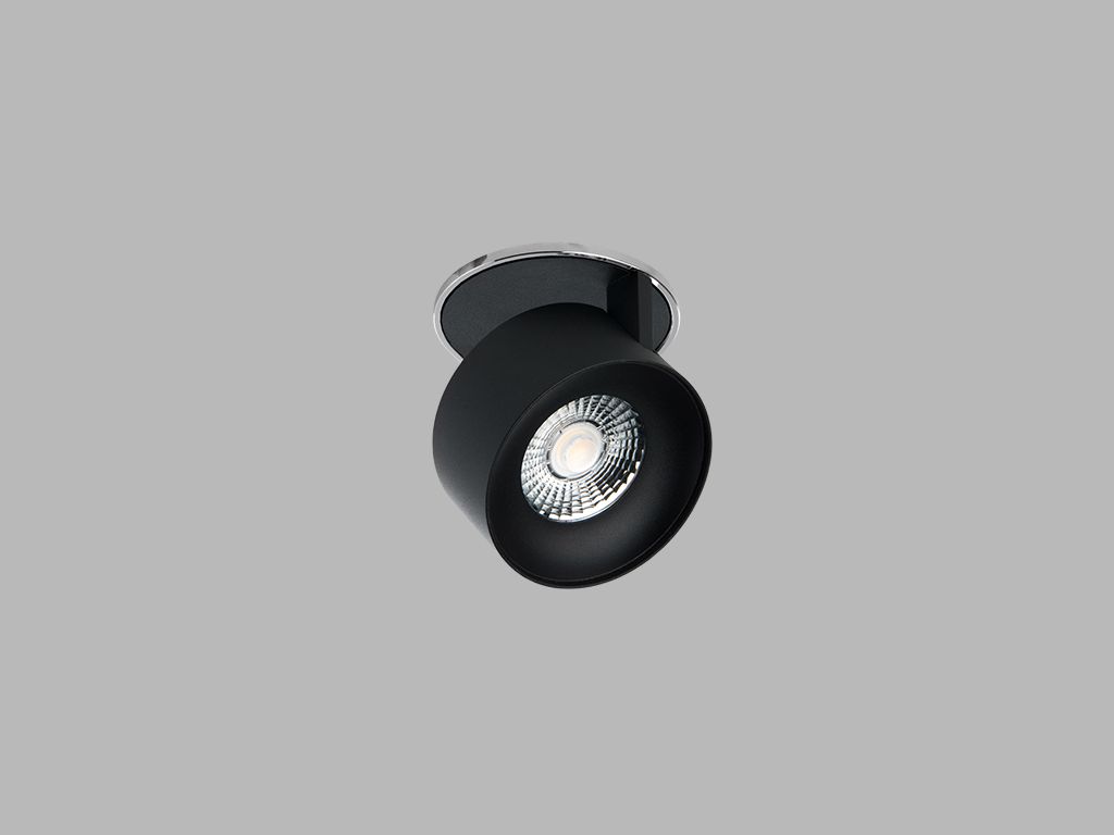 LED2 21507353 KLIP kruhové otočné zápustné bodové svietidlo 77mm 11W/770lm 3000K chrómov čierna