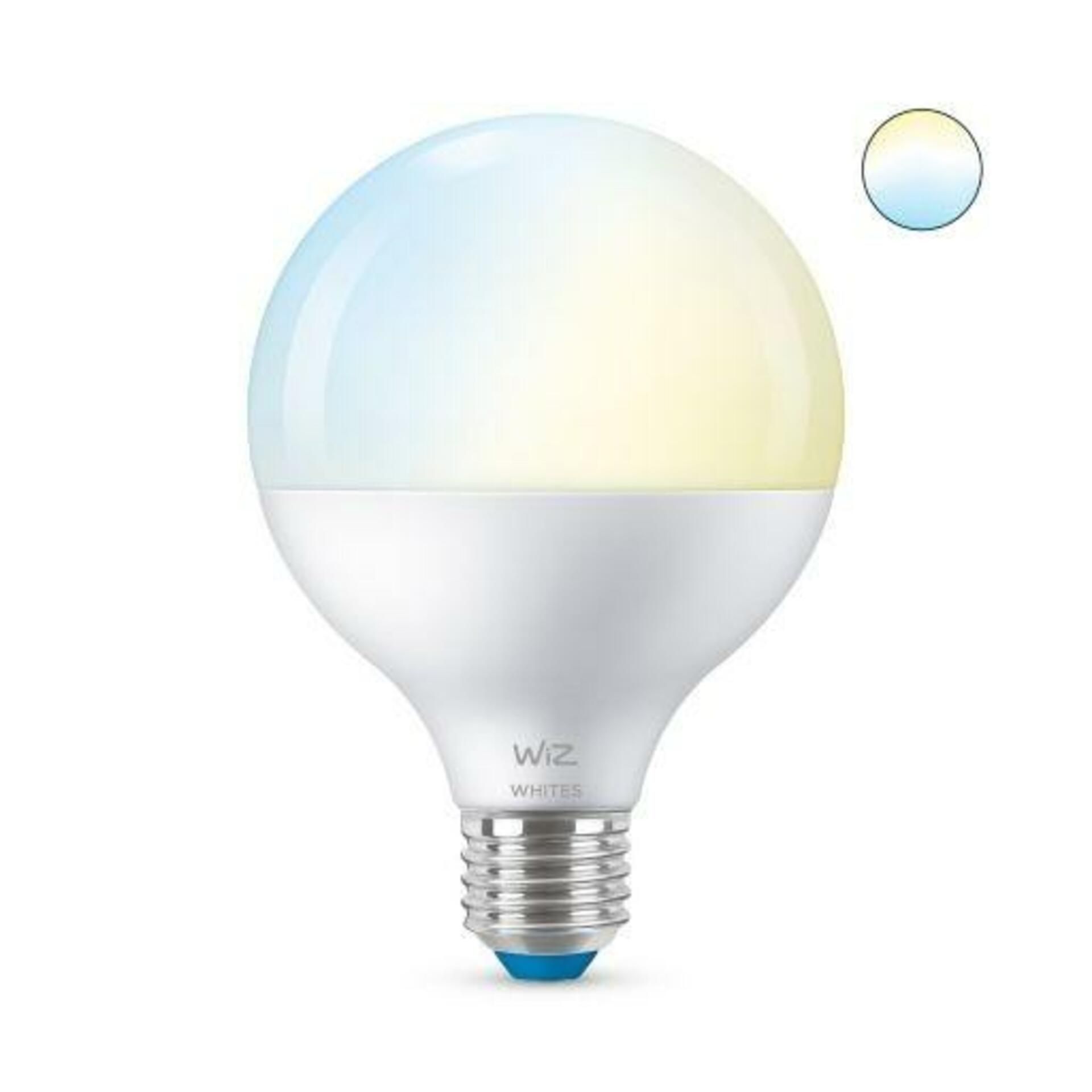 LED Žárovka WiZ Tunable White Globe 8718699786335 E27 G95 11-75W 1055lm 2700-6500K, stmívatelná