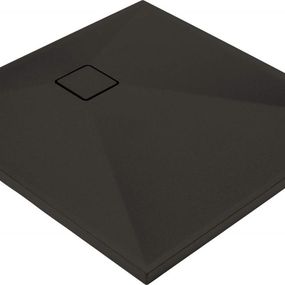 DEANTE - Correo čierna - Granitová sprchová vanička, štvorcová, 90x90 cm KQR_N41B