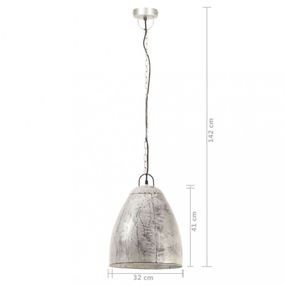 Závesná lampa strieborný kov Dekorhome 32 cm