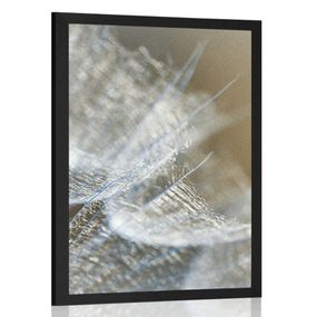 Plagát makro púpava na pozadí - 40x60 black