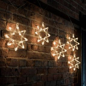 Konstsmide Christmas Svetelná LED reťaz 8-cípa hviezda, plast, Energialuokka: G, P: 200 cm