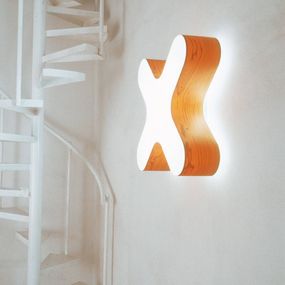 LZF LamPS X-Club nástenné LED 0-10V dim čerešňa, Obývacia izba / jedáleň, drevená dyha, plast, 32W, L: 58 cm, K: 58cm