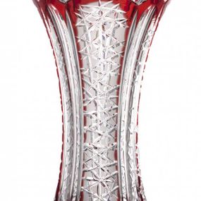 Krištáľová váza Frigus, farba rubínová, výška 205 mm