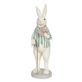 Veľkonočné soška králika v pruhovanom sáčku s paličkou - 12 * 9 * 31 cm