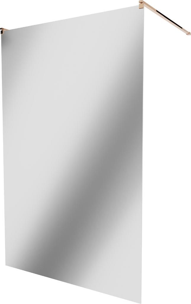 MEXEN/S - KIOTO samostatne stojaca sprchová zástena 120 x 200 cm, zrkadlové, ružové zlato 800-120-002-60-50