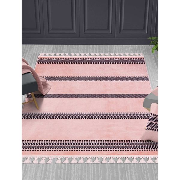 Ružový umývateľný koberec behúň 200x80 cm - Vitaus