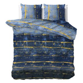 DomTextilu Moderné modro žlté posteľné obleičky z kolekcie ELAGANCE 160 x 200 cm 36762
