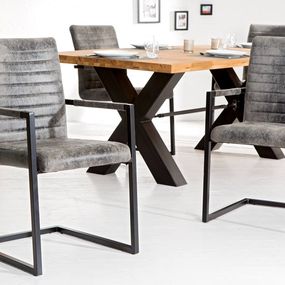 Dizajnová konzolová stolička Imperium, vintage sivá
