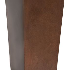 Plust - Dizajnový kvetináč KIAM lesklý, 30 x 30 cm - hnedý