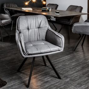 Estila Retro kancelárska stolička Dex v sivej farbe 63cm