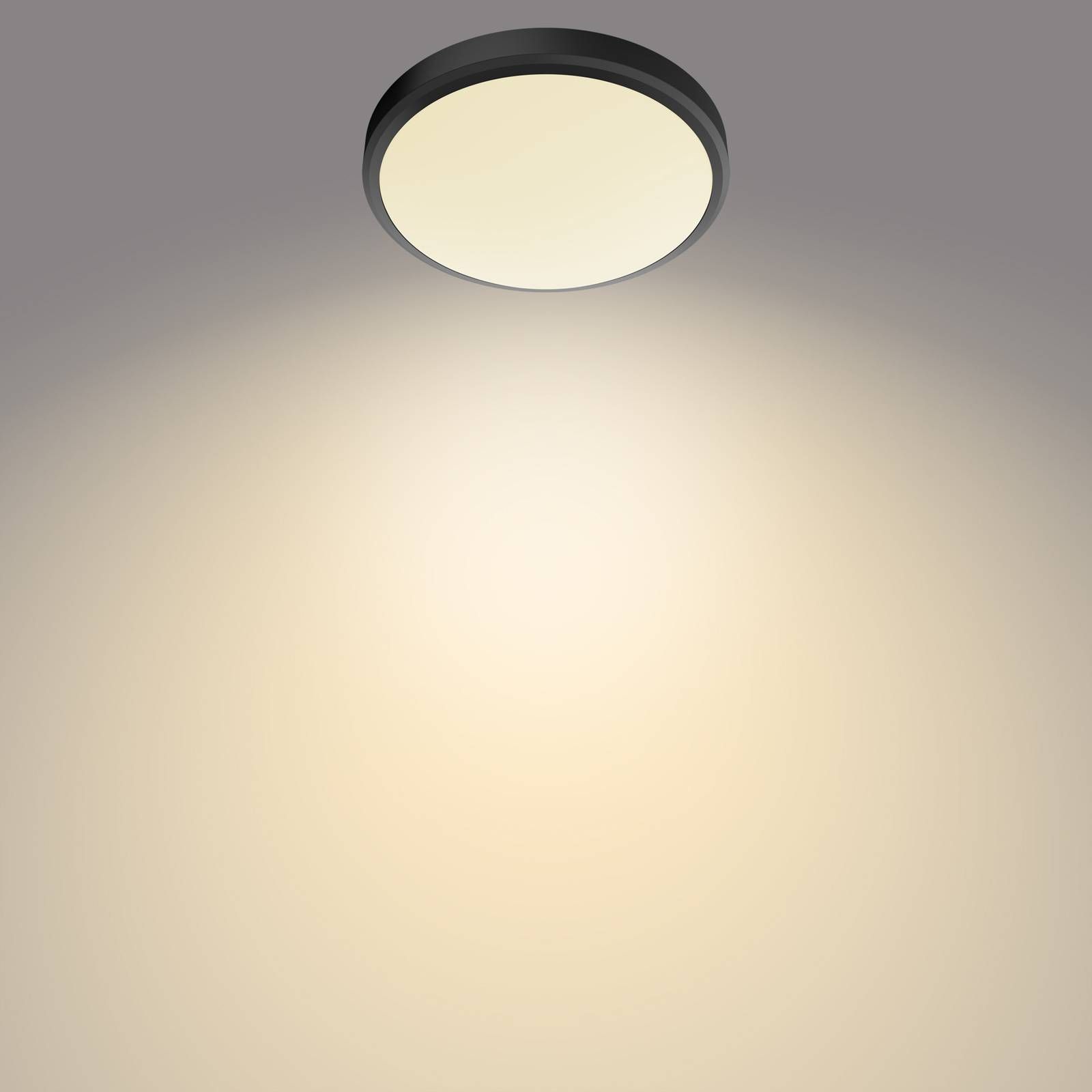 Philips Doris stropné LED svetlo 2700K čierna 35cm, Obývacia izba / jedáleň, kov, plast, 17W, K: 10cm