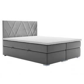 Čalúnená manželská posteľ s matracom Ora 180x200 cm - sivá