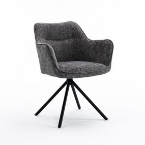 Dizajnová otočná stolička Rahiq sivá