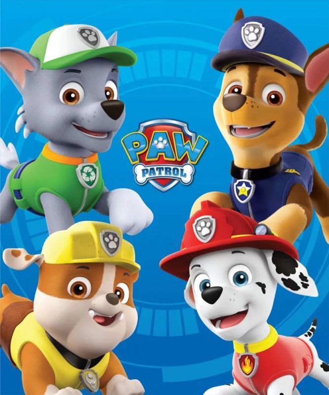 Deka 100x140 PAW PATROL bledo modrá