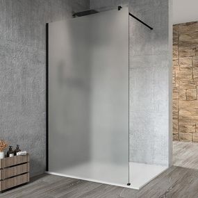 GELCO - VARIO BLACK jednodielna sprchová zástena na inštaláciu k stene, matné sklo, 900 mm GX1490GX1014
