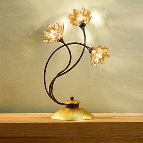 Kögl Stolná lampa Fiorella jantárová, Obývacia izba / jedáleň, krištáľ, kov, G9, 40W, K: 40cm