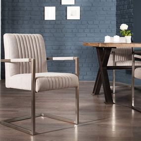 LuxD 21071 Konzolová stolička Boss s podrúčkami, sivá