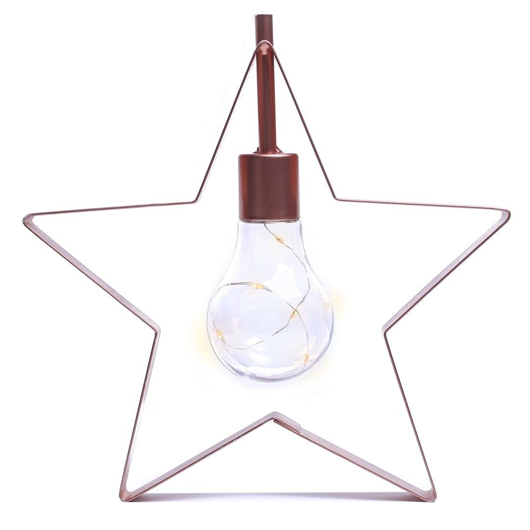 Vánoční LED lampa STAR červená