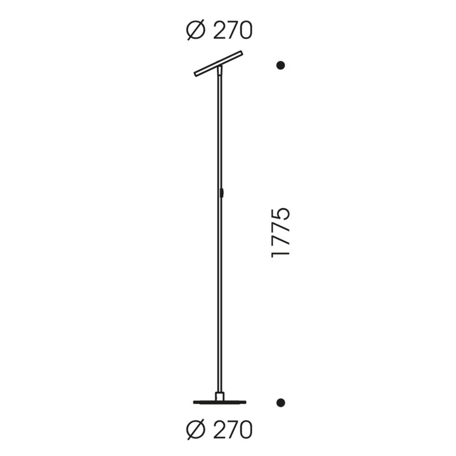 Oligo OLIGO Decent Max stojacia LED lampa krémová, Obývacia izba / jedáleň, hliník, akryl, 49.5W, K: 177.5cm