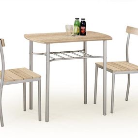 Halmar LANCE zostava stôl + 2 stoličky dub sonoma