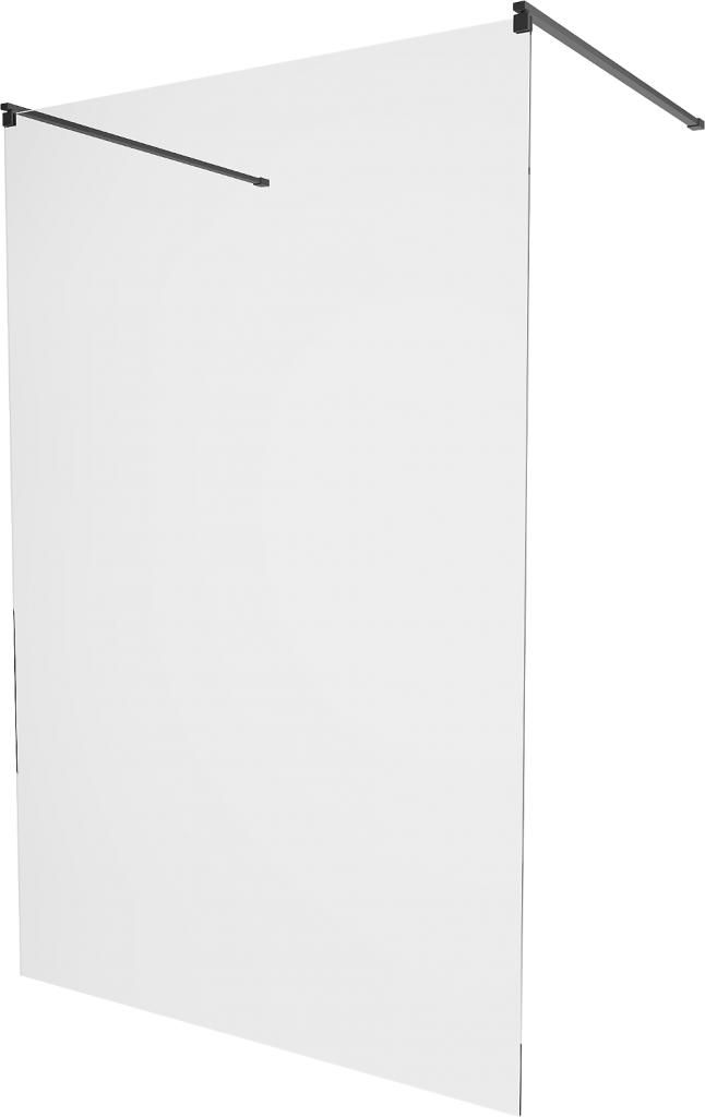 MEXEN/S - KIOTO samostatne stojaca sprchová zástena 130 x 200 cm, transparent 8 mm, čierna 800-130-002-70-00