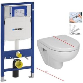 GEBERIT Duofix bez tlačidla + WC JIKA LYRA PLUS 49 + SEDADLO duraplastu SLOWCLOSE 111.300.00.5 LY4