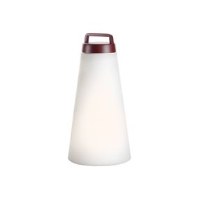 Carpyen LED svietidlo Sasha, batéria výška 41 cm červená, hliník, polyetylén, silikón, 3.3W, K: 41cm