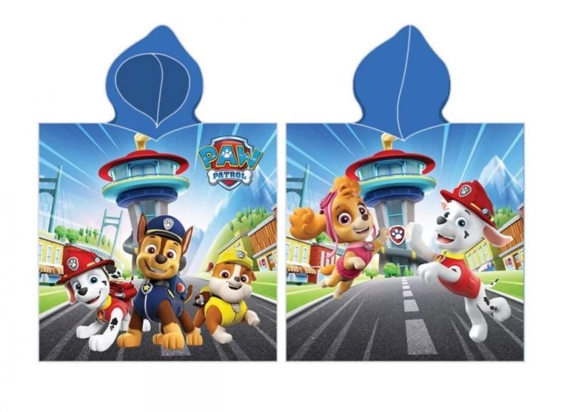 Detské pončo 60x120 PAW PATROL modré