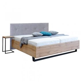 Drevená posteľ Alexandra 180x200, dub, bez matraca