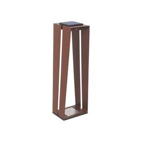 Les Jardins Solárna LED lucerna Skaal so snímačom corten 70 cm, hliník, 3W, P: 17 cm, L: 23 cm, K: 70cm