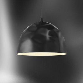 Foscarini Bump závesná lampa, čierna, Obývacia izba / jedáleň, tvarovaný a lakovaný plast, E27, 25W, K: 38cm
