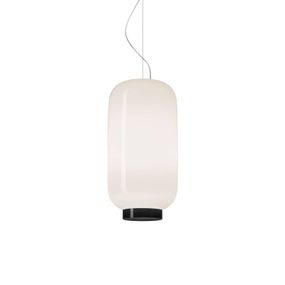 Foscarini Chouchin Reverse 2 E27 LED čierna/biela, Kuchyňa, fúkané sklo, E27, 21W, K: 43cm