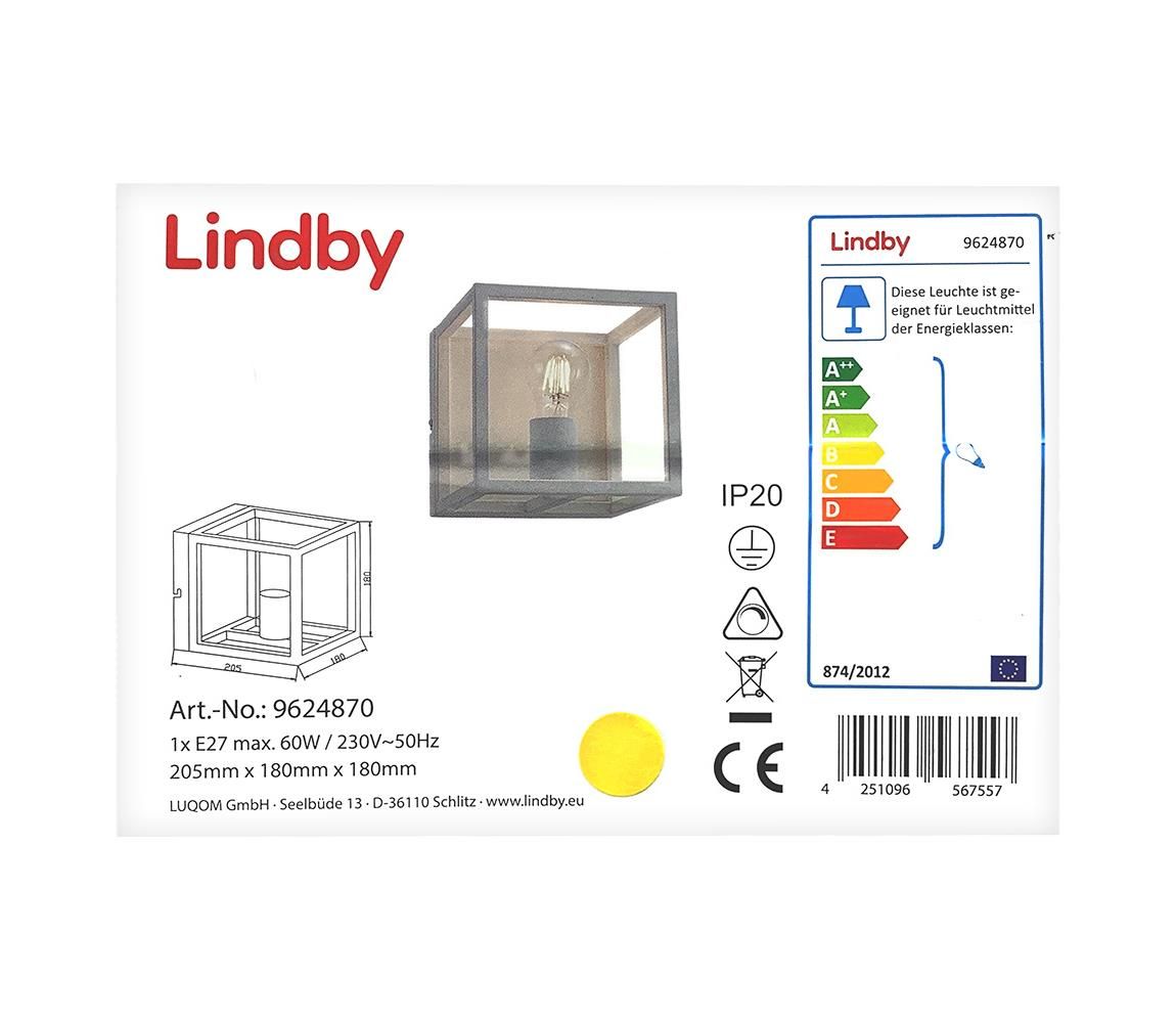 Lindby - Nástenné svietidlo MERON 1xE27/60W/230V