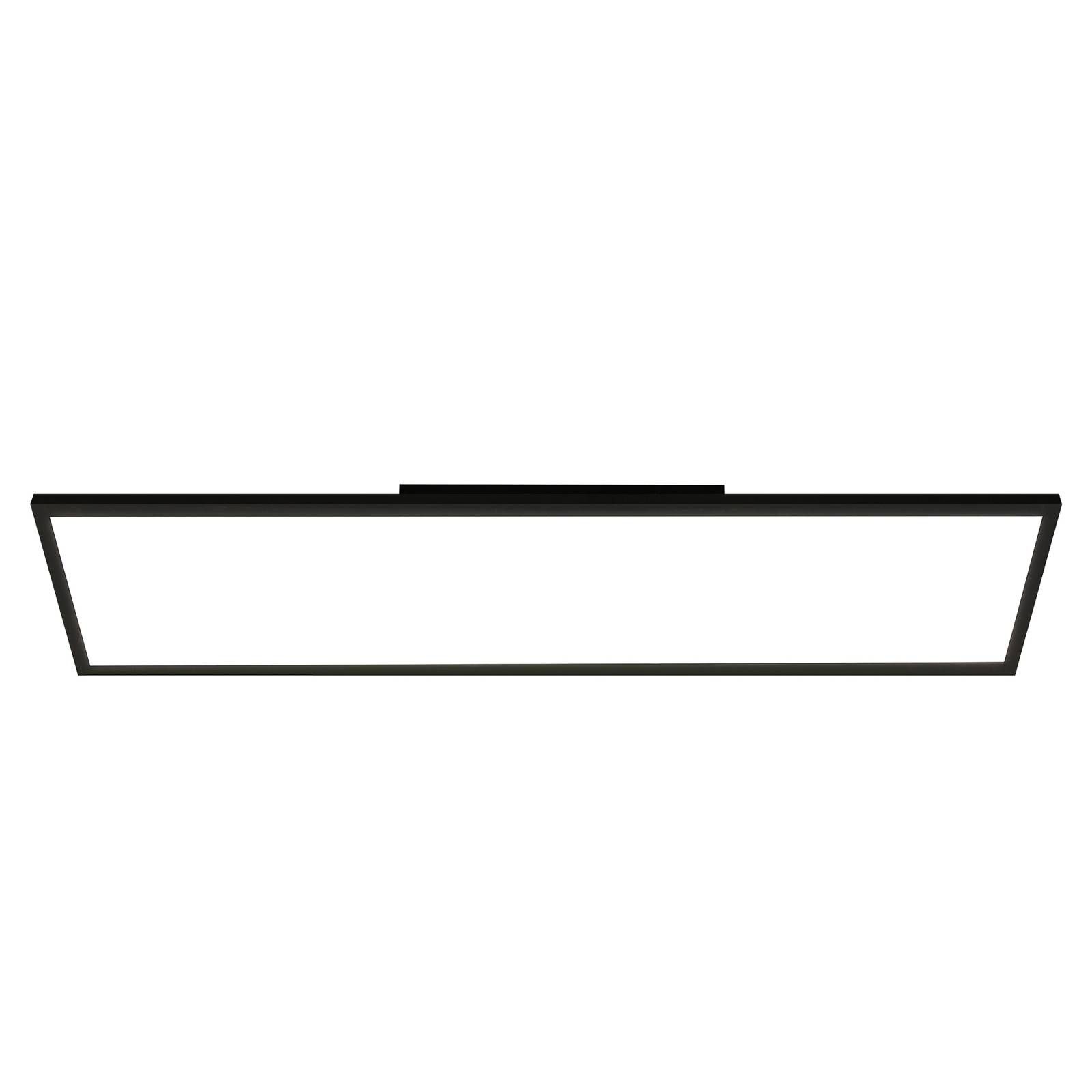 Lindby Lamin LED panel obdĺžnik čierna 80 cm, Obývacia izba / jedáleň, hliník, plast, 41W, P: 80 cm, L: 40 cm, K: 5cm