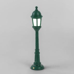 SELETTI Vonkajšie LED svietidlo Street Lamp batéria zelená, syntetická živica, 3W, K: 42cm