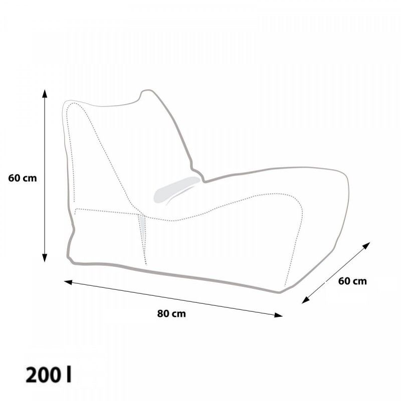 EF2047 Ecopuf Sedací vak Ecopuf - FLAVIO polyester NC11 - Škoricová