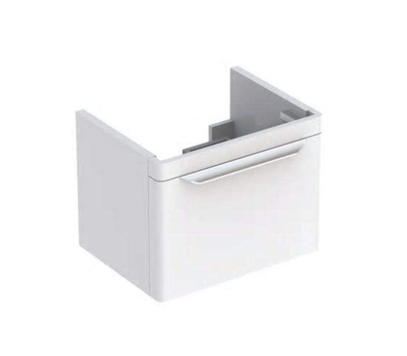 Geberit myDay - Umývadlová skrinka, 540x410x430 mm, 1 zásuvka s LED osvetlením, lesklá biela Y824065000