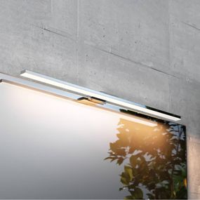 Euluna LED svietidlo Triga IP44, chróm, 60 cm, 3 000 K, Kúpeľňa, hliník, 5.1W, L: 60 cm, K: 1.1cm