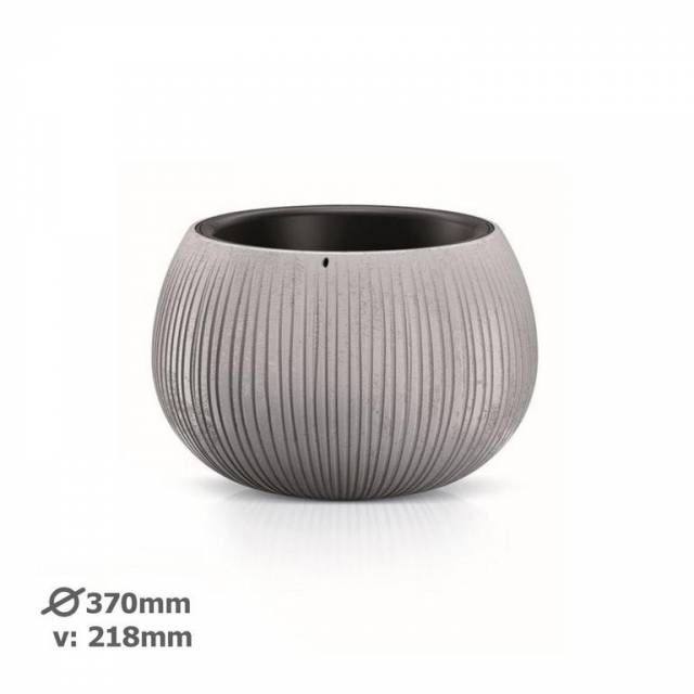 Kinekus Kvetináč plastový, priemer 37cm, BETON BOWL, sivý