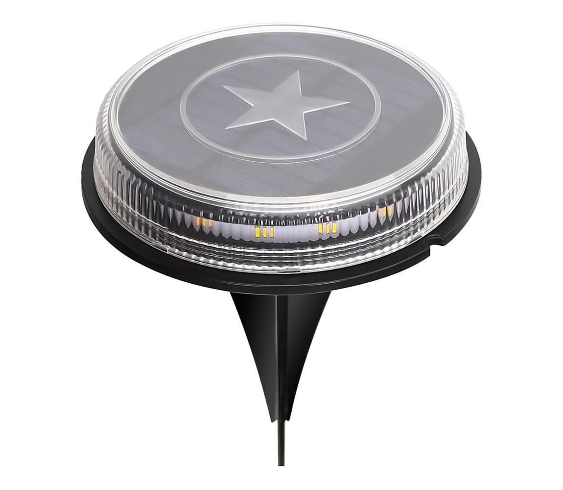 Aigostar - LED Solárna lampa LED/0,6W/5,5V 24,5 cm 3200K IP66 čierna