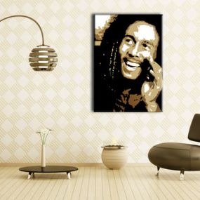 Ručne maľovaný POP Art obraz Bob Marley