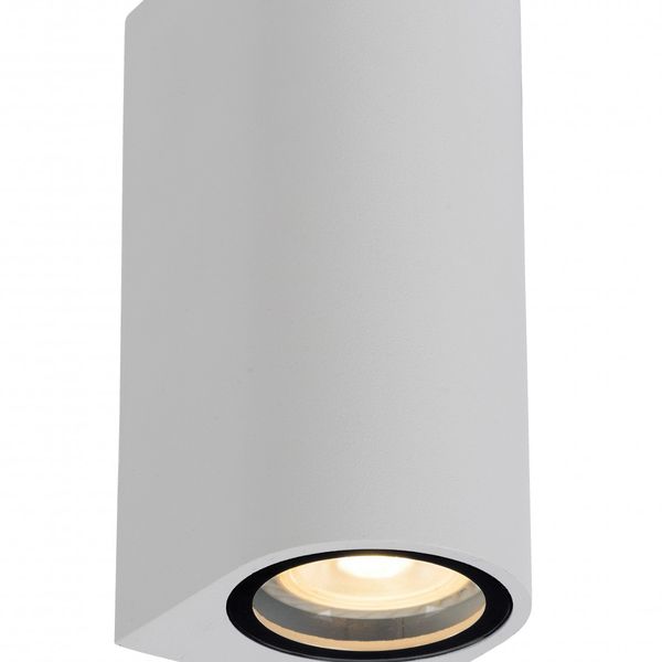 Lucide 69801/02/31 vonkajšia nástenná lampa Zaro 2x35W | GU10 | IP44 - biela, bodová, stmievateľná